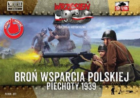 First to Fight MILITARY MODEL First To Fight 1/72 WWII Polish Infantry Support Weapons w/15 Crew Kit