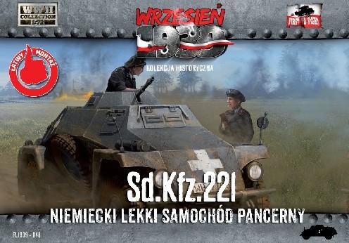 First to Fight MILITARY MODEL First To Fight 1/72 WWII SdKfz 221 German Light Armored Tank