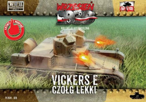 First to Fight MILITARY MODEL First To Fight 1/72 WWII Vickers E Polish Light Tank w/Double Turret Kit