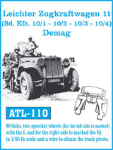 Friulmodel MILITARY MODEL Friulmodel Military 1/35 Leichter Zugkraftwagen 1t Demag Track Set (90 Links & 2 Sprocket Wheels)