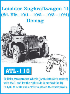 Friulmodel MILITARY MODEL Friulmodel Military 1/35 Leichter Zugkraftwagen 1t Demag Track Set (90 Links & 2 Sprocket Wheels)