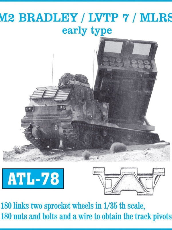 Friulmodel MILITARY MODEL Friulmodel Military 1/35 M2 Bradley, LVTP7, MLRS Early Track Set (180 Links)