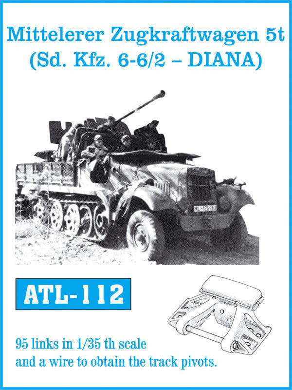 Friulmodel MILITARY MODEL Friulmodel Military 1/35 Middle Zugkraftwagen 5t (SdKfz 6-6/2 Diana) Track Set (95 Links)