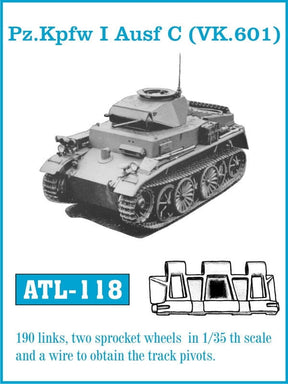 Friulmodel MILITARY MODEL Friulmodel Military 1/35 PzKpfw I Ausf C (Vk601) Track Set (190 Links & 2 Sprocket Wheels)