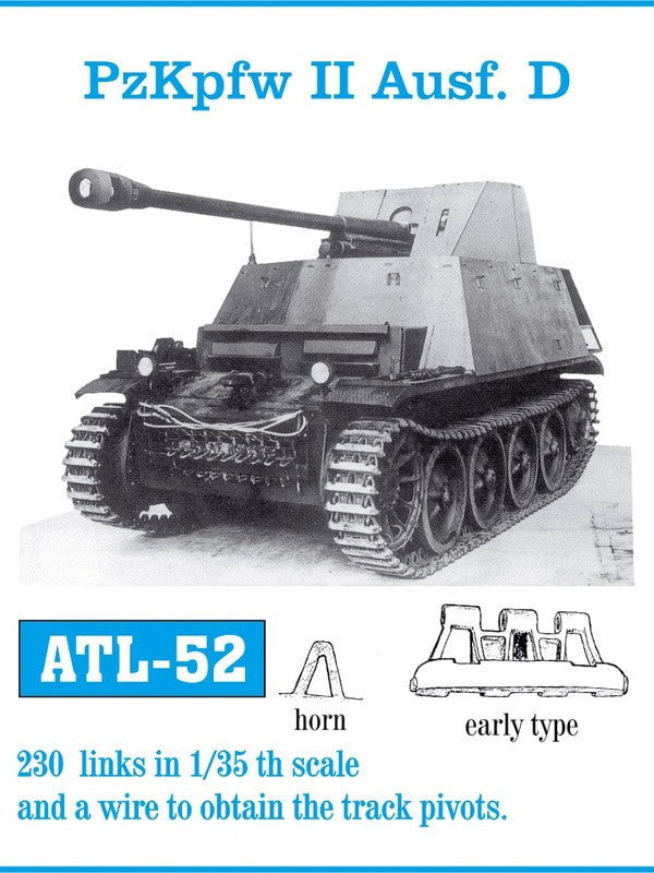 Friulmodel MILITARY MODEL Friulmodel Military 1/35 PzKpfw II Ausf D Early Track Set (230 Links)
