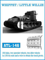 Friulmodel MILITARY MODEL Friulmodel Military 1/35 Whippet/Little Willie Track Set (135 Links & 2ea. Sprocket/Idler Wheels)