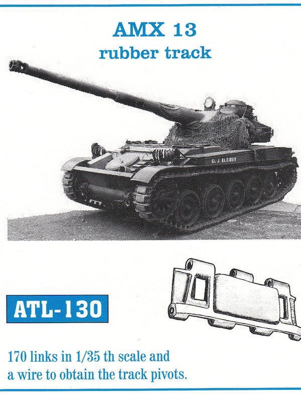Friulmodel MILITARY MODELS Friulmodel Military 1/35 AMX 13 Rubber-Type Track Set (170 Links)