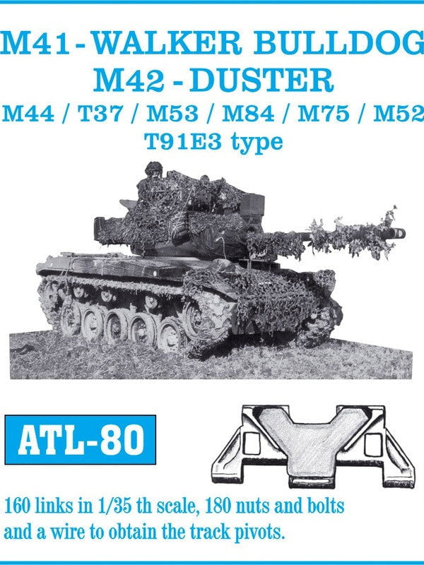 Friulmodel MILITARY MODELS Friulmodel Military 1/35 M41, M42, M44, T37, M53, M84, M75, M52, T91E3 Track Set (160 Links)