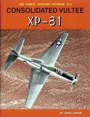 Ginter Books HOBBY BOOKS Ginter Books - Air Force Legends: Consolidated Vultee XP81