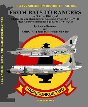 Ginter Books HOBBY BOOKS Ginter Books - US Navy Squadron Histories: From Bats to Rangers A Pictorial History of Electronic Countermeasures/Fleet Air Recon Sq. Two (ECMRON2)/(VQ2)
