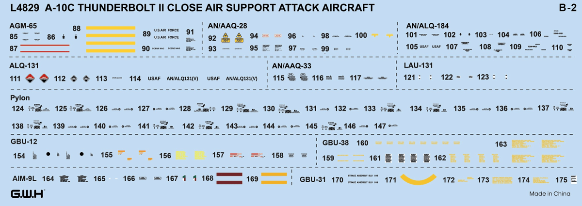 Great Wall Hobby SCALE MODEL KITS Great Wall Hobby 1/48 A10C Thunderbolt II Close Air Support Attack Aircraft Kit