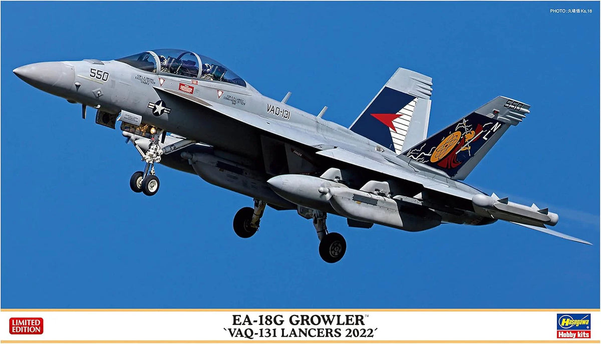 Hasegawa 2432 1/72 EA-18G Growler `VAQ-131 Lancers 2022´ Model Kit