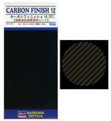 Hasegawa Hasegawa TF10 Carbon Finish 12 Coarse Mylar Foil 90mm x 200mm Self Adhesive