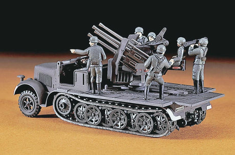 Hasegawa MILITARY MODEL Hasegawa 1/72 8-Ton Quadruple Halftrack w/20mm AA Gun Kit