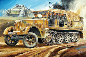 Hasegawa MILITARY MODEL Hasegawa 1/72 Pz.Kpfw IV ausf.F2 & 8t Half Track & 88mm Gun Flak 18 "Rommel Afrika Korps" Ltd. Edition Kit