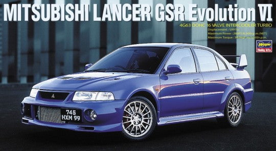 Hasegawa MODEL CARS Hasegawa 1/24 Mitsubishi Lancer GSR Evolution VI 4-Door Sports Car Kit