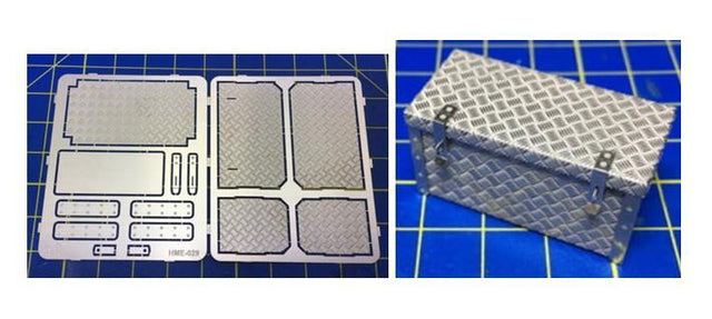 Highlight Model Studio MODEL CAR ACCESSORIES Highlight Model Studio 1/24-1/25 Diamond Plated Truck Bed Tool Box