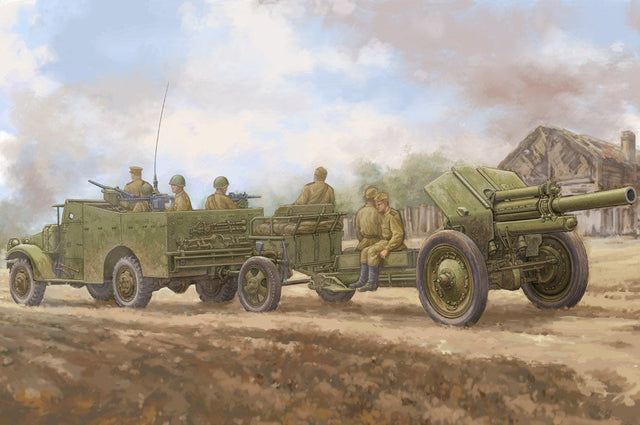 Hobby Boss MILITARY MODEL Hobby Boss 1/35 M3A1 Late 122mm Howitzer M-30 Kit