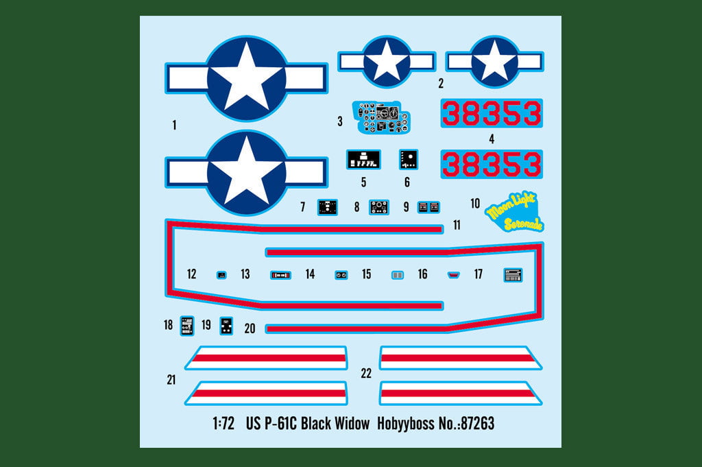 Hobby Boss MODEL AIRCRAFT Hobby Boss 1/72 US P-61C "Black Widow" Fighter Kit