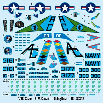 Hobby Boss MODEL AIRPLANES Hobby Boss 1/48 A-7A Corsair II Kit