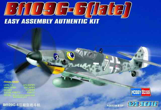 Hobby Boss MODEL AIRPLANES Hobby Boss 1/72 Bf-109G-6 Late Kit