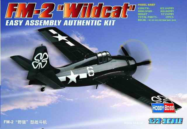 Hobby Boss MODEL AIRPLANES Hobby Boss 1/72 FM-2 Wildcat Kit