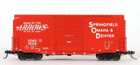 HomeShops HomeShops HFB-024-002 SO&D - Springfield Omaha & Denver #55231 PS 40' Mini Hy Cube Boxcar HO Scale