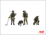 ICM Models MILITARY MODEL ICM Models 1/35 Brave Ukraine: Sappers (Minesweepers) of the Armed Forces of Ukraine (3) w/Dog & Equipment Kit