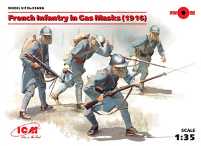 ICM Models MILITARY MODEL ICM Models 1/35 French Infantry in Gas Masks 1916 (4) Kit
