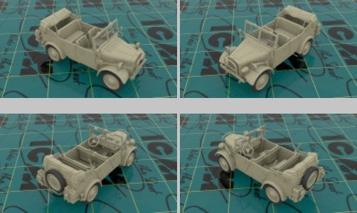 ICM Models MILITARY MODEL ICM Models 1/35 WWII German le.gl.Pkw Kfz1 Light Personnel Car (New Tool) Kit
