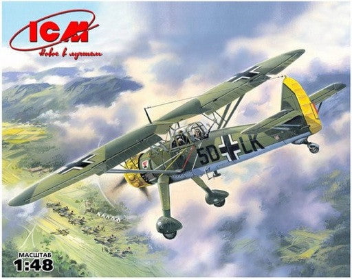 ICM Models MODEL AIRPLANES ICM Models 1/48 WWII German Hs126A1 Recon Aircraft Kit