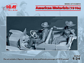 ICM Models MODEL CARS ICM Models Model Cars 1/24 American Male/Female Motorists 1910's Kit