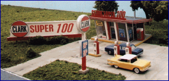 Blair Line MODEL TRAINS Blair Line HO Clark Oil Gas Station Kit