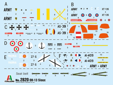 Italeri Italeri 1/48 OH13 Sioux Scout Helicopter Korean War Kit
