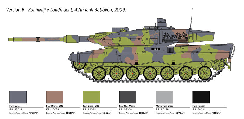Italeri MILITARY MODEL Italeri 1/35 Leopard 2A6 German Tank Kit