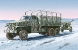 Italeri MILITARY MODEL Italeri 1/35 US Lend-Lease Cargo Truck w/ZIS3 Gun & Trailer Kit