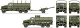 Italeri MILITARY MODEL Italeri 1/35 US Lend-Lease Cargo Truck w/ZIS3 Gun & Trailer Kit