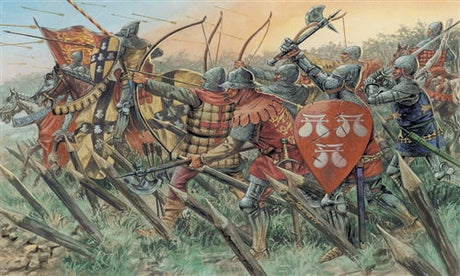 Italeri MILITARY MODEL Italeri 1/72 100 Years War: English Knights & Archers (8 Mtd & 18 Foot) Kit