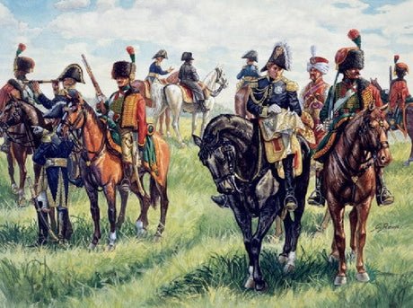 Italeri MILITARY MODEL Italeri 1/72 Napoleonic War: French Imperial General Staff (21 w/13 Horses) Set