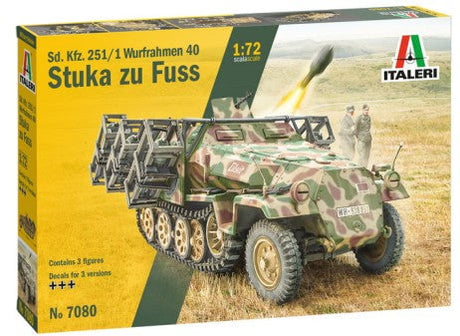 Italeri MILITARY MODEL Italeri 1/72 SdKfz 251/1 Wurfrahmen 40 Stuka Zu Fuss Halftrack Kit