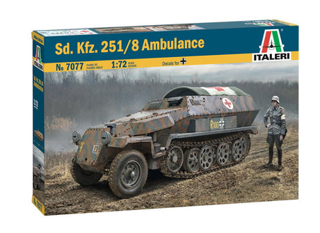 Italeri MILITARY MODEL Italeri 1/72 SdKfz 251/8 Halftrack Ambulance Kit