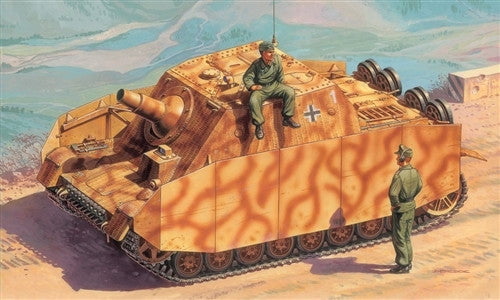 Italeri MILITARY MODEL Italeri 1/72 Sturmpanzer IV Brummbar SdKfz 166 Tank w/Crew Kit
