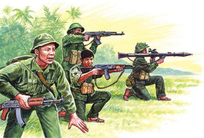 Italeri MILITARY MODEL Italeri 1/72 Vietnam: Vietnamese Army/Vietcong Soldiers (50 Figures) Set