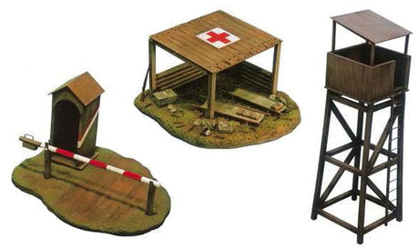 Italeri MILITARY MODEL Italeri 1/72 WWII Battlefield Buildings (First-Aid Post, Check Point & Tower) Kit