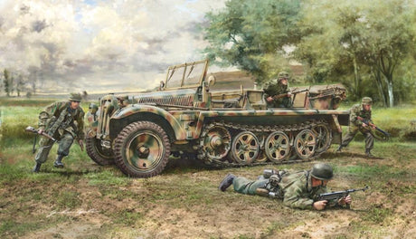 Italeri MILITARY MODELS Italeri 1/35 SdKfz 10 Demag D7 Halftrack w/German Paratroopers (4) Kit