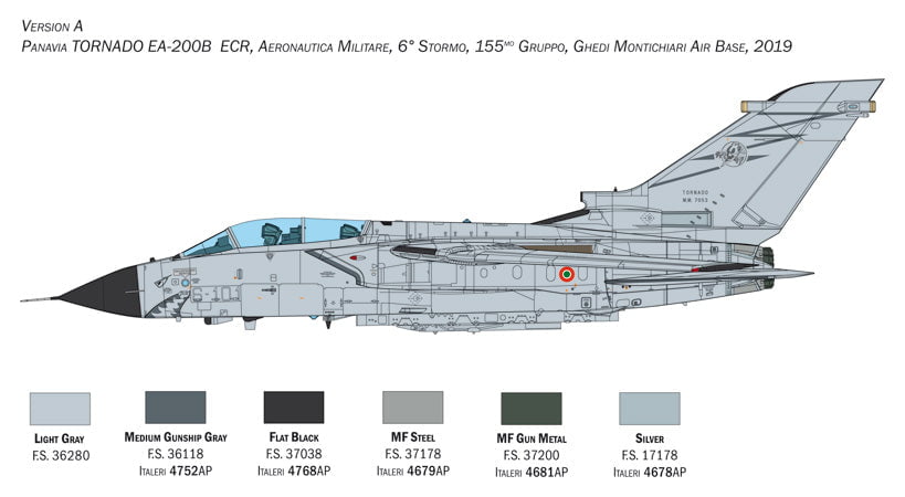 Italeri MODEL AIRCRAFT Italeri 1/32 Tornado ECR Jet Aircraft Kit