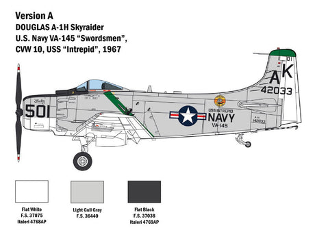 Italeri MODEL AIRCRAFT Italeri 1/48 A1-H Skyraider Fighter/Bomber Kit