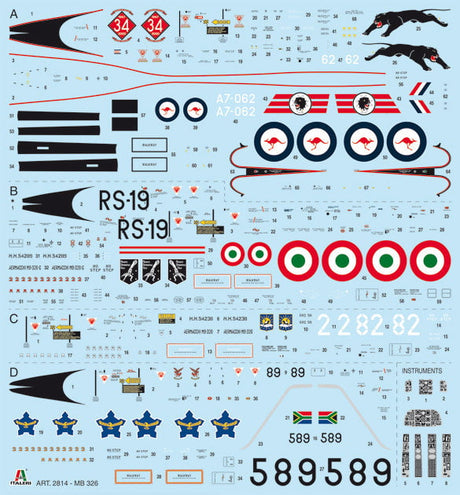 Italeri MODEL AIRCRAFT Italeri 1/48 Aermacchi MB326 Fighter Kit