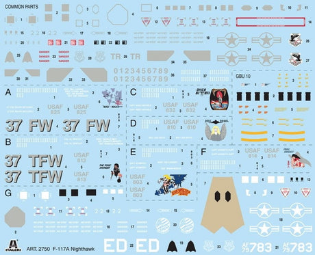 Italeri MODEL AIRCRAFT Italeri 1/48 F117A Nighthawk Aircraft Kit