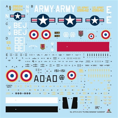 Italeri MODEL AIRCRAFT Italeri 1/48 H-21C "Flying Banana" Gunship Kit